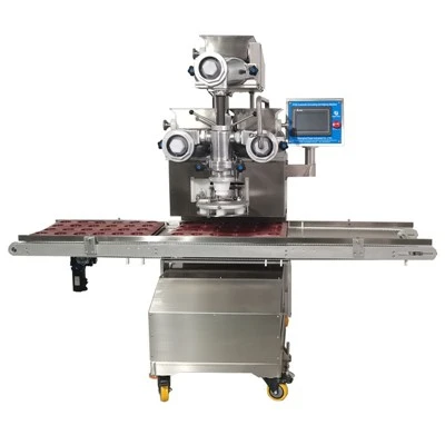 Automatisk dobbeltfyldning Mochi Ice Cream Making Machine med panoreringsmaskine